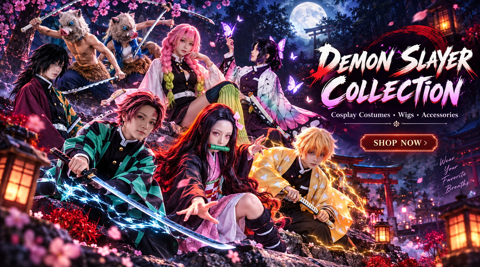 Demon Slayer cosplay banner