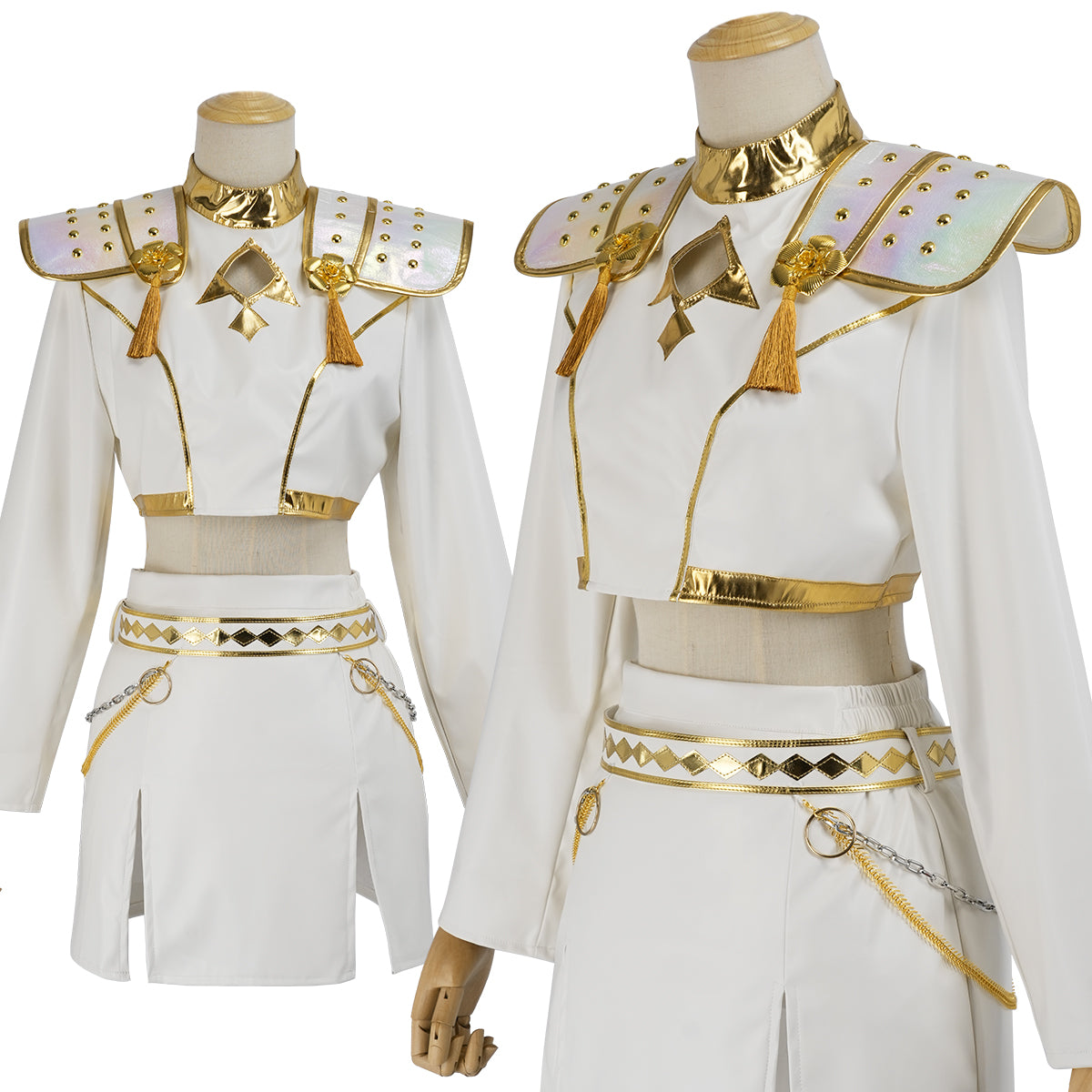 HOLOUN Anime Zoey Cosplay Costume Jacket Skirt White Stage Performance Uniform Halloween Christmas
