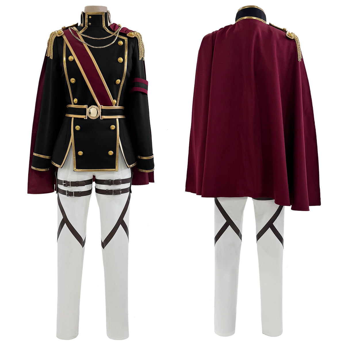 HOLOUN Titan Anime Mikasa Ackerman Cosplay Costume Cloak Coat Pants Uniform Animation Convention 2025 Unisex Halloween Christmas