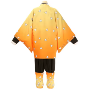 Agatsuma Zenitsu Kimetsu No Yaiba Cosplay Costume thumbnail 3