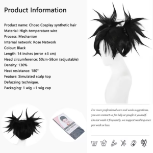 Choso Wig Cosplay Costume thumbnail 8