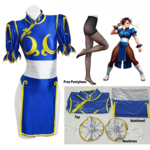 Chun Li Street Fighter Cosplay Costume thumbnail 2