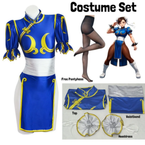 Chun Li Street Fighter Cosplay Costume thumbnail 7