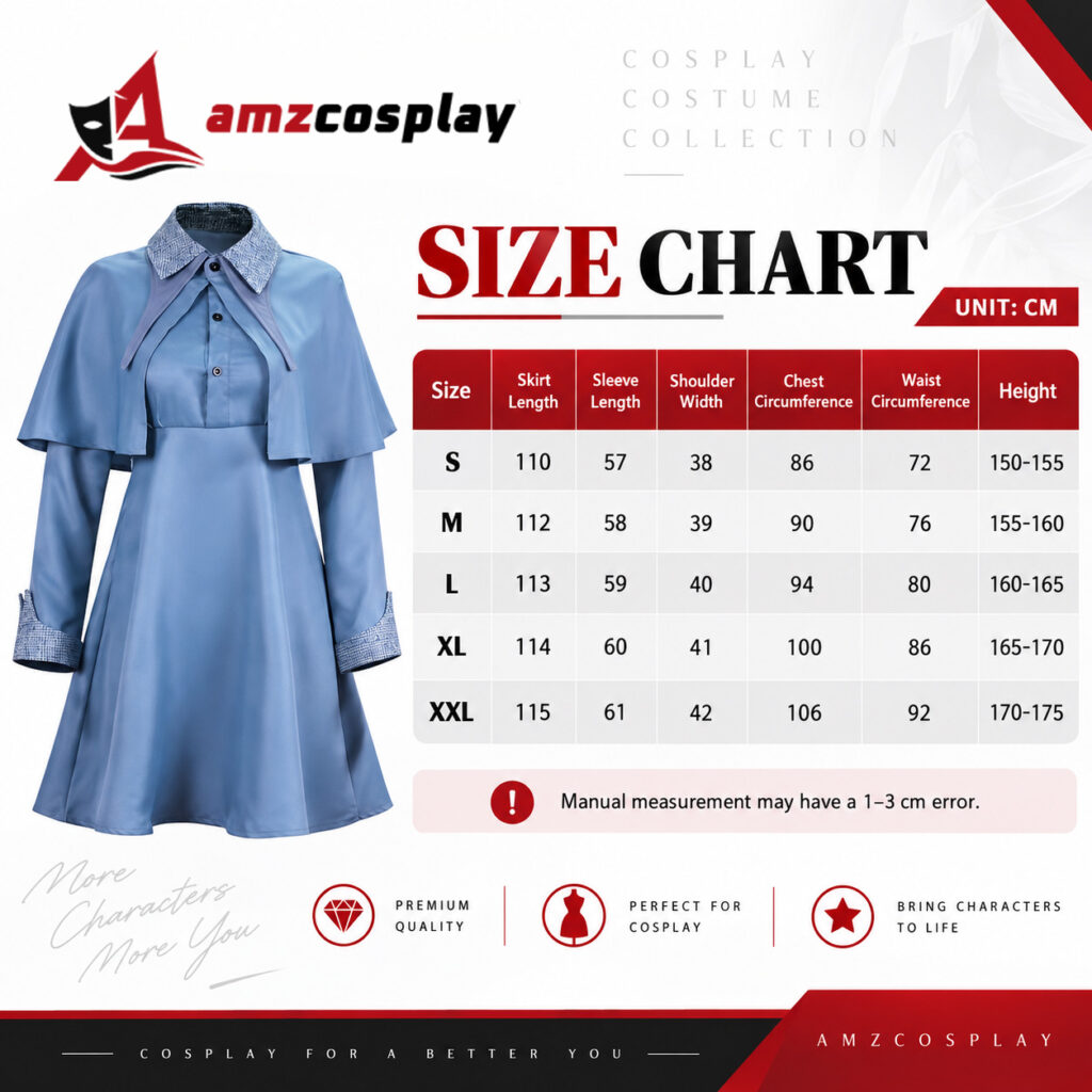 Fleur Delacour Beauxbatons robe size chart