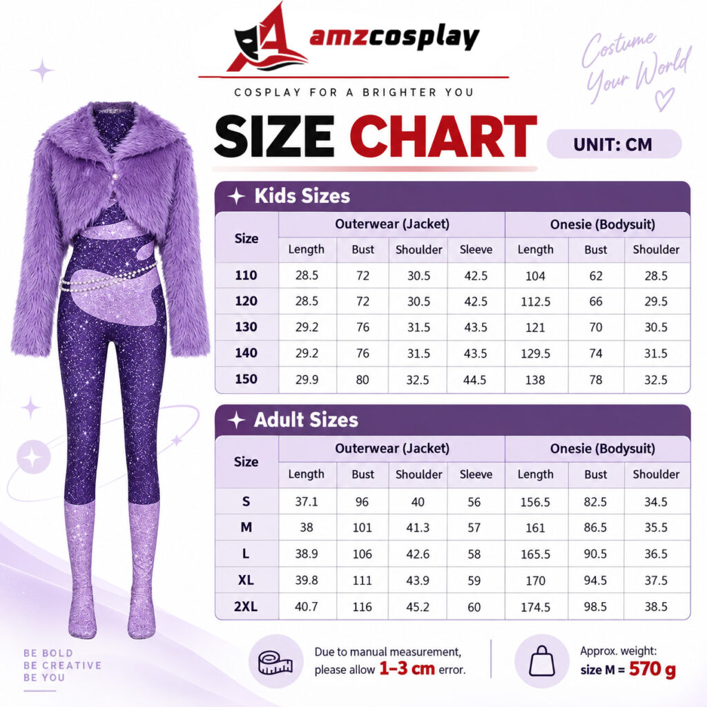Gazelle Zootopia cosplay costume size chart