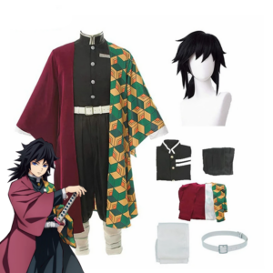 Giyu Tomioka Kimetsu No Yaiba Cosplay Costume thumbnail 1