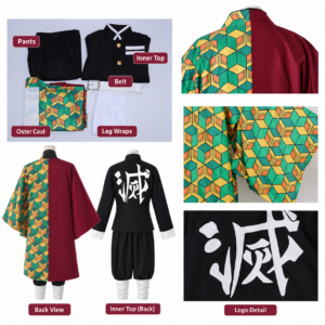 Giyu Tomioka Kimetsu No Yaiba Cosplay Costume thumbnail 4