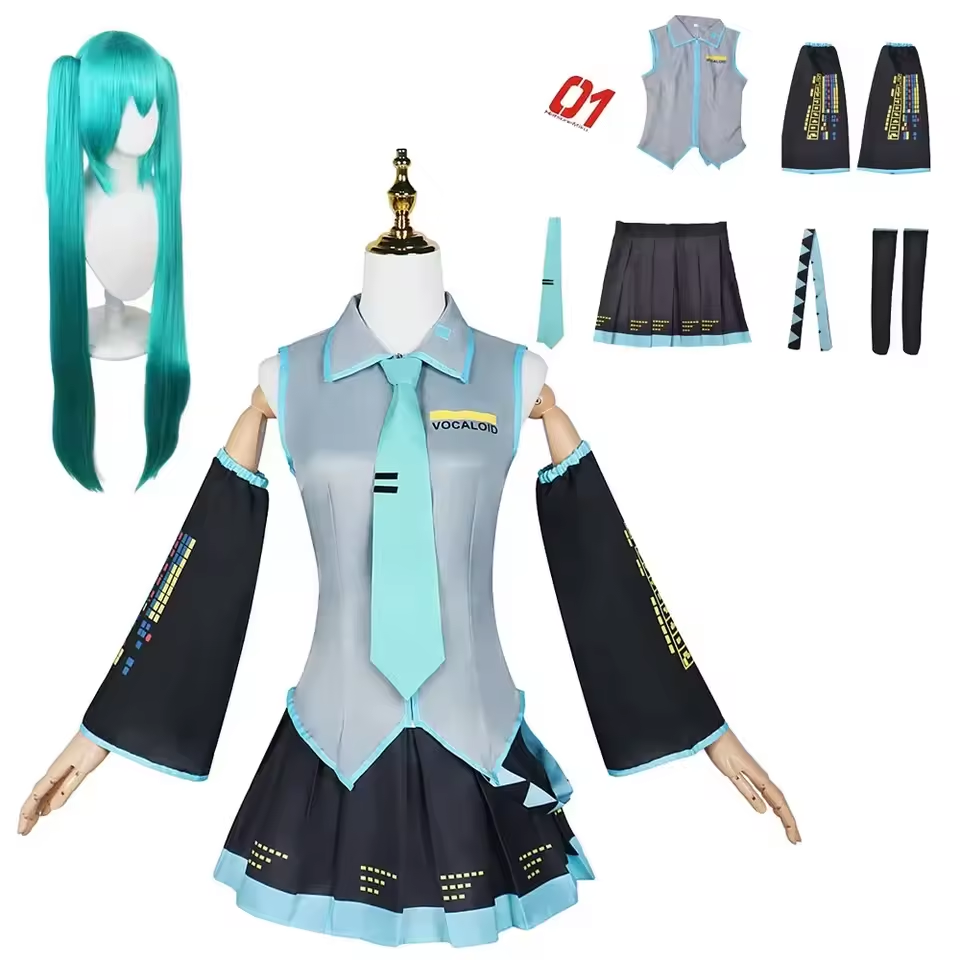Hatsune Miku V2 Matte Fabric Cosplay Costume