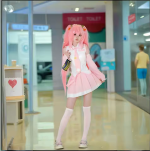 Hatsune Miku V3 Pink Cosplay Costume thumbnail 2