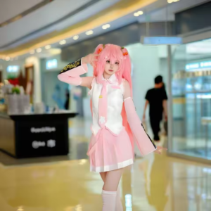 Hatsune Miku V3 Pink Cosplay Costume thumbnail 3