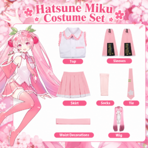 Hatsune Miku V3 Pink Cosplay Costume thumbnail 13