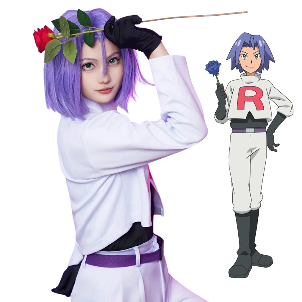 James Team Rocket Cosplay Costume