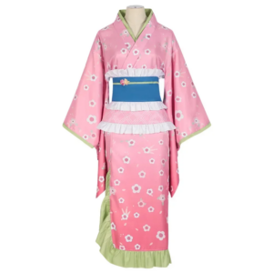 Kanroji Mitsuri Pink Kimono Demon Slayer Cosplay Costume thumbnail 3