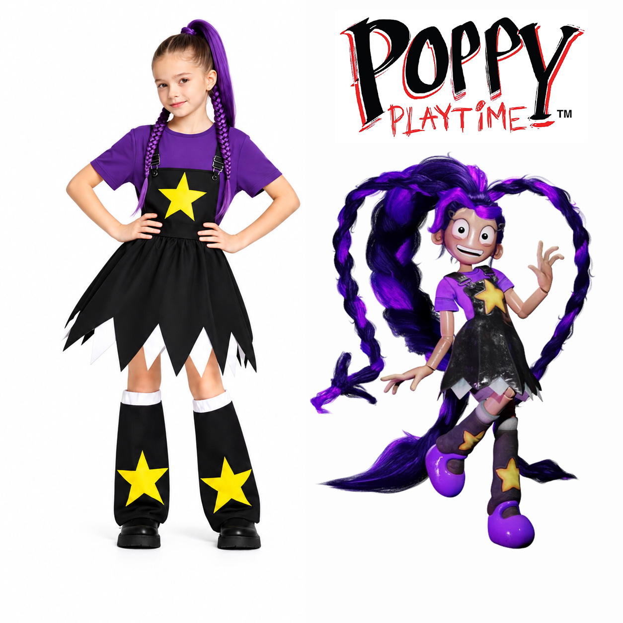 Lily Lovebraids V2 Poppy Playtime kids cosplay costume photo 1