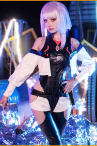 Lucyna Kushinada Night City Cyberpunk Cosplay Costume thumbnail 2