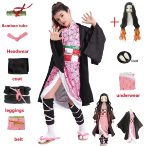 Nezuko Kimetsu No Yaiba Cosplay Costume thumbnail 1