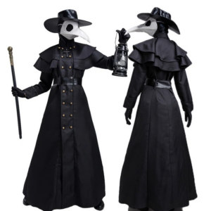 Plague Doctor Hooded Robe Costume Cosplay Costume thumbnail 1