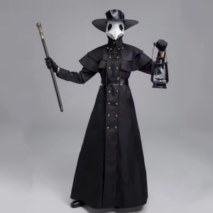 Plague Doctor Hooded Robe Costume Cosplay Costume thumbnail 3