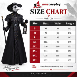 Plague Doctor Hooded Robe Costume Cosplay Costume thumbnail 7