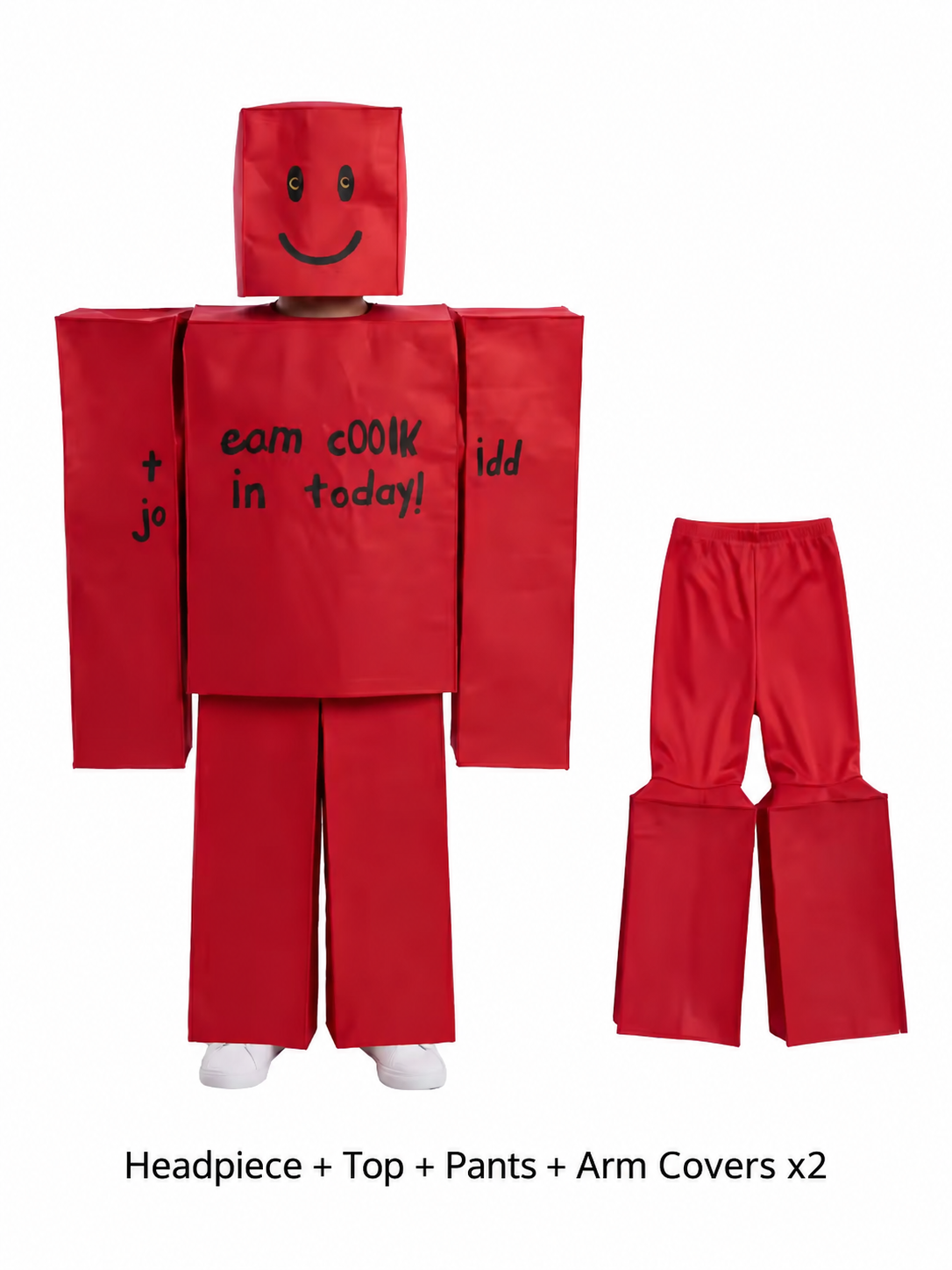 Red Roblox Halloween kids cosplay costume photo 1