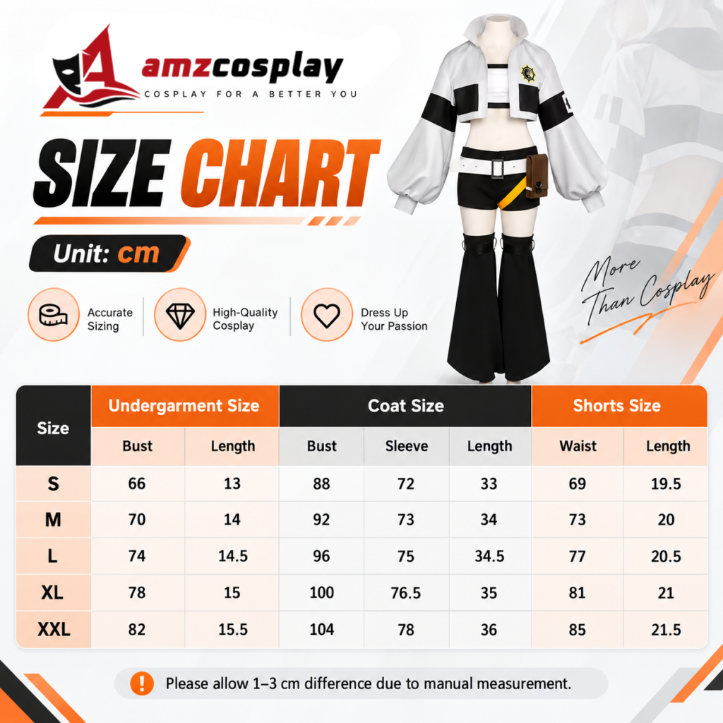 Riyo Reaper GACHIAKUTA cosplay costume size chart