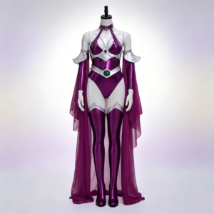 Starfire Metallic Bodysuit Teen Titans Cosplay Costume thumbnail 5