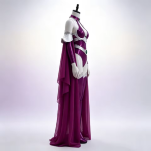 Starfire Metallic Bodysuit Teen Titans Cosplay Costume thumbnail 6