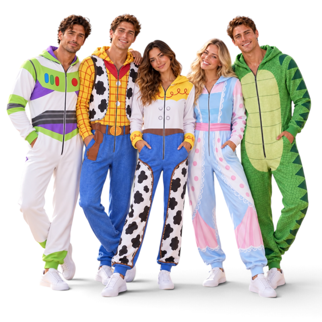 Buzz Lightyear Woody Jessie Bo Peep Rex Jumpsuit – Toy Story Matching Group Costume