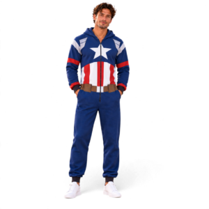 Captain America – Avengers Marvel Jumpsuit Pajamas thumbnail 2