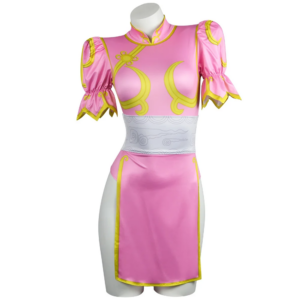 Chun Li Pink Street Fighter Halloween Cosplay Costume thumbnail 3