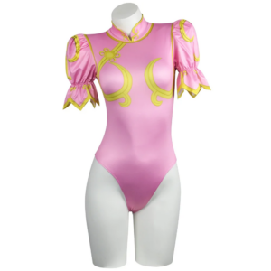 Chun Li Pink Street Fighter Halloween Cosplay Costume thumbnail 5