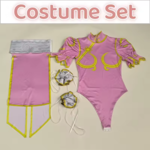Chun Li Pink Street Fighter Halloween Cosplay Costume thumbnail 7