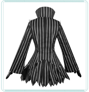 Jack Skellington Women Gothic Halloween Cosplay Costume thumbnail 4