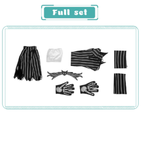 Jack Skellington Women Gothic Halloween Cosplay Costume thumbnail 11