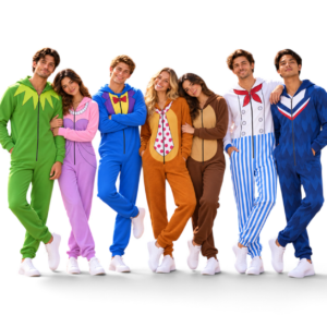 Kermit Miss Piggy Gonzo Fozzie Bear Swedish Chef Rowlf Sam Eagle Costume – The Muppets Jumpsuit Pajamas thumbnail 1