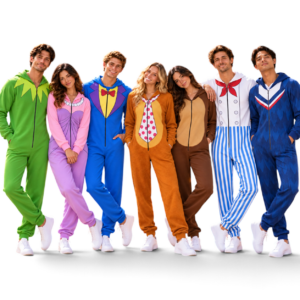 Kermit Miss Piggy Gonzo Fozzie Bear Swedish Chef Rowlf Sam Eagle Costume – The Muppets Jumpsuit Pajamas thumbnail 4