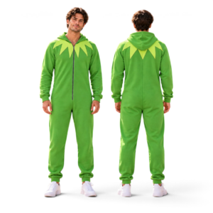 Kermit Miss Piggy Gonzo Fozzie Bear Swedish Chef Rowlf Sam Eagle Costume – The Muppets Jumpsuit Pajamas thumbnail 5