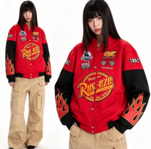Lightning McQueen 95 Rusteze Racing Jacket – Red Y2K Retro Motorsport Jacket thumbnail 1