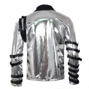 Michael Jackson Bad Era Silver Jumpsuit Adult thumbnail 6