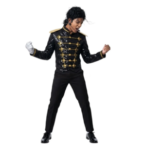 Michael Jackson Black Military Sequin Jacket Kid thumbnail 2