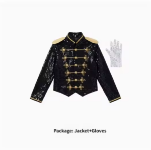 Michael Jackson Black Military Sequin Jacket Kid thumbnail 6