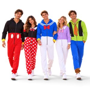 Mickey Minnie Donald Daisy Goofy Jumpsuit – Mickey and Friends Jumpsuit Pajamas thumbnail 1