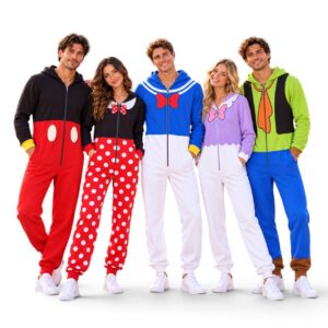 Mickey Minnie Donald Daisy Goofy Jumpsuit – Mickey and Friends Jumpsuit Pajamas thumbnail 2