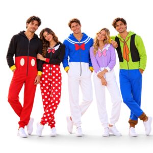 Mickey Minnie Donald Daisy Goofy Jumpsuit – Mickey and Friends Jumpsuit Pajamas thumbnail 3