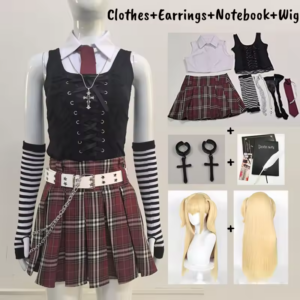 Misa Amane Death Note GothLoli Halloween Cosplay Costume thumbnail 19