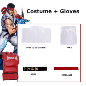 Ryu and Ken Street Fighter Karate Outfit Halloween Cosplay Costume thumbnail 10