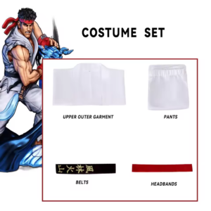 Ryu and Ken Street Fighter Karate Outfit Halloween Cosplay Costume thumbnail 12