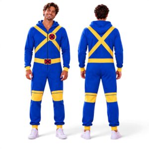 X-Men Superhero Jumpsuit Pajamas – Wolverine, Cyclops, Rogue, Jean Grey & Beast thumbnail 3