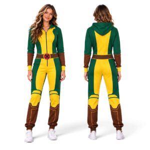 X-Men Superhero Jumpsuit Pajamas – Wolverine, Cyclops, Rogue, Jean Grey & Beast thumbnail 4